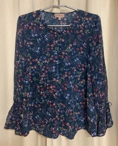 Kachel Pure Silk Blouse Top Sz 10 Small Floral Boho Party Occasion - Picture 1 of 8