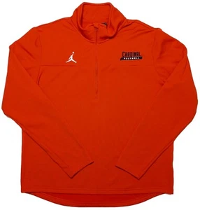 NIKE Air Jordan Brand Stanford Cardinal Football 1/2 Zip Pullover Red Large L - Picture 1 of 10