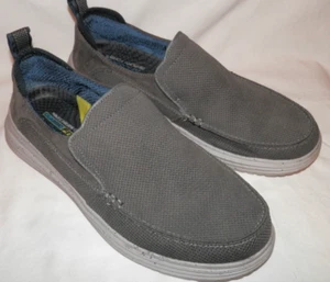 Skechers Classic Fit Proven-Renco Air Cooled Loafer Sz 11 Charcoal #204568 - Picture 1 of 13