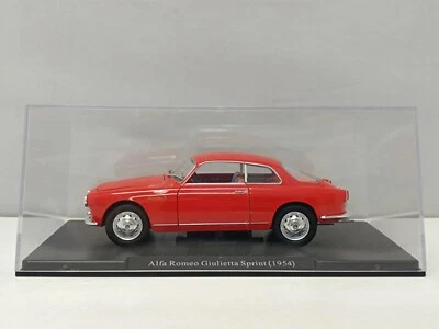 Alfa Romeo Giulietta Sprint 1954 Rosso Red Edicola Leo Models 1:24 Usato Teca - Immagine 1 di 4
