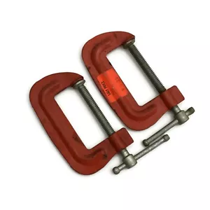 2 Vintage Stanley Handyman H152 2" USA rot C Klemme - Bild 1 von 5