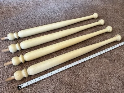 "Juego de 4 patas de muebles de madera maciza vintage - ~34""" Foto 1 de 2