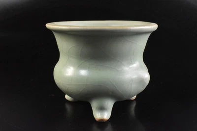 U9808: XF Quemador de incienso chino Celadón ceremonia del té arte budista Foto 1 de 4