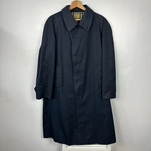 Gabardina vintage Burberrys Harrods, forro Novacheck, azul marino, talla grande para hombre - Imagen 1 de 9
