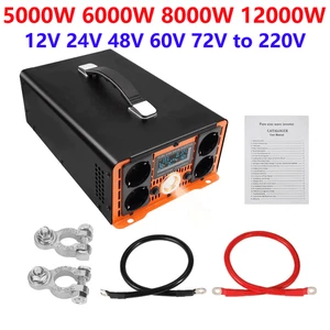 8000W 12000W Max 12V 24V 48V 230V Reiner Sinus Spannungswandler Wechselrichter - Bild 1 von 28