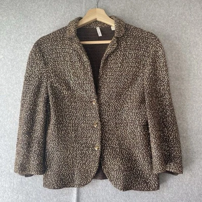 Chaqueta Blazer Chic iisli TIFFANY FULLER Lentejuelas Mate Tejido ALGODÓN MARRÓN Tostado talla 8 Foto 1 de 4