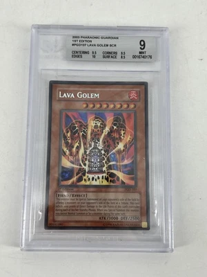 YuGiOh Pharaonic Guardian Lava Golem 1st Edition #PGD-107 BGS 9 - Image 1 of 2