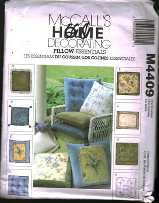 4409 Vintage McCalls Pattern Crafts Home Decorating Pillow Essentials Square OOP - Image 1 of 2