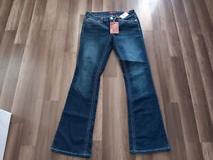 YMI women SZ 11 (32X32) dark blue color bootcut jeans NWT