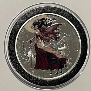 Amy Brown Collection Colorized Proof Coin 1 Troy Oz .999 Fine Silver Round Medal - Picture 1 of 12