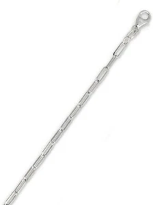 Collar de cadena con clip de 2,1 mm de oro rosa amarillo blanco sólido real de 14K - Imagen 1 de 14