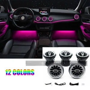 12 Color Air Vent Ambient LED Light Interior For Mercedes Benz W176 W117 X156 - Picture 1 of 11