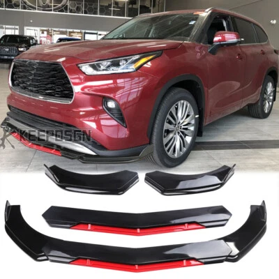 Separador de labios de parachoques delantero accesorios para Toyota Highlander Hybrid XSE SUV Foto 1 de 4