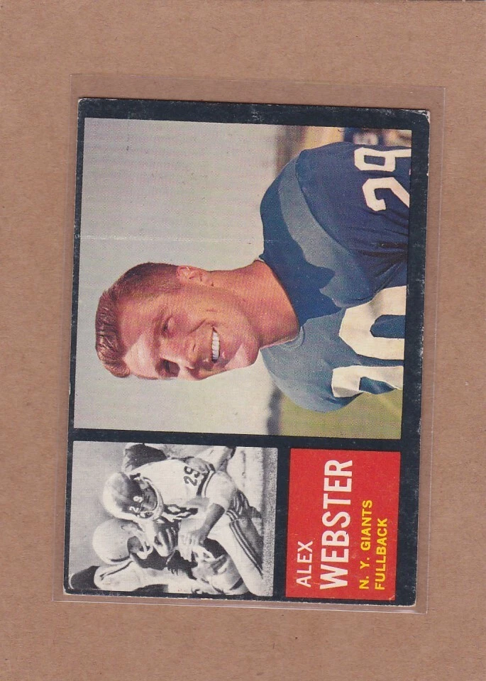 1962 TOPPS FOOTBALL ALEX WEBSTER #105 GIANTS VGEX *A20147 - Image 1 of 1