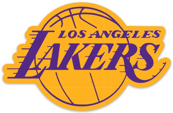 Los Angeles Lakers - LA Lakers purple & gold logo Die-cut MAGNET