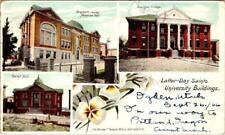 UT, Utah  LATTER-DAY SAINTS UNIVERSITY BUILDINGS  1906 LDS Mormon Postcard