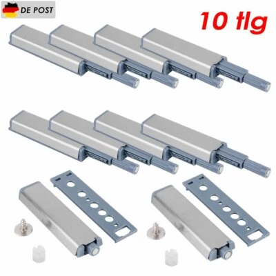 10 Silber Push to Open-Türdämpfer Schubladen Magnetschnapper Druckverschluss - Bild 1 von 4