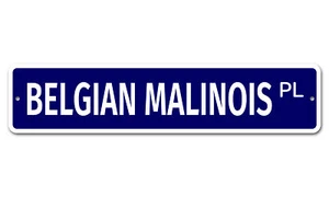5262 SS Belgian Malinois 4" x 18" Novelty Street Sign Aluminum - Picture 1 of 2