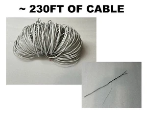 ~ 230ft Lake Cable E171202-02 16AWG 2C SOL CMP/CL3P/FFLP 75C FT6 Solid Gray Purp - Picture 1 of 11