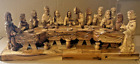 Hand Carved wooden model sculpture of the last supper