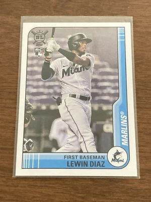 2021 Topps Big League Base #26 Lewin Diaz - Miami Marlins RC - Image 1 of 2