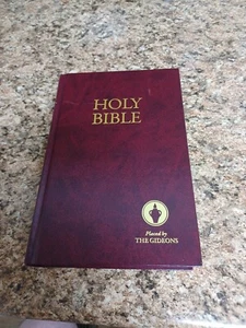 Red Holy Bible Placed by the Gideons Hardcover - Photo 1/7