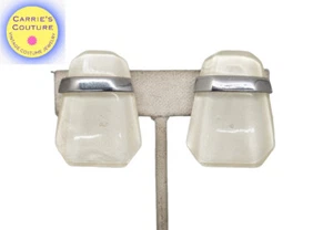 Vintage Kunio Matsumoto for Trifari Modernist Runway Statement Clip Earrings - Picture 1 of 9