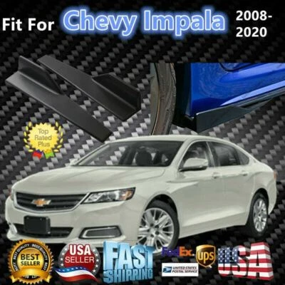 Se adapta a Chevrolet Impala 2008-2020 faldones laterales negros alerón divisor labio de extensión Foto 1 de 4