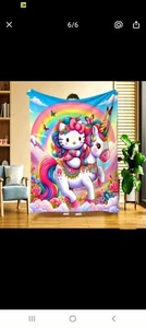 Hello kitty blanket with unicorn - Picture 1 of 1