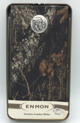 University of Kansas Jayhawks Genuine Leather Camouflage Logo Wallet - New Cover