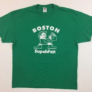 Boston Supah Fan grün XL Kobold Kurzarm Herren Grafik T-Shirt 0011 - Bild 1 von 9