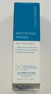 Brand New Sealed ColoreScience Mattifying Primer SPF 20 1 oz. SPF 20 Sunscreen - Picture 1 of 4