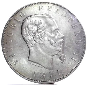 Regno d'Italia (Vittorio Emanuele II) L. 5-1871 ROMA - Picture 1 of 10