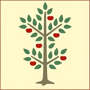 APPLE TREE STENCIL - FOLK ART - The Artful Stencil - Picture 1 of 7