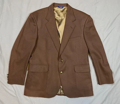 Vintage Pendleton Wool Sports Coat Blazer Brown Jacket Mens Sz 42 ornate Button - Image 1 of 4