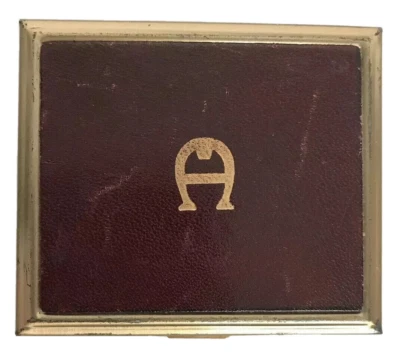 Etienne Aigner Leather Metal Travel Case Jewelry Compact Tweezers Vintage As Is - Image 1 of 4