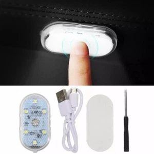 1pz Luce Led Touch Ricarica USB Vano Bagagli Bagagliaio Interni Auto Bianco - Imagen 1 de 10