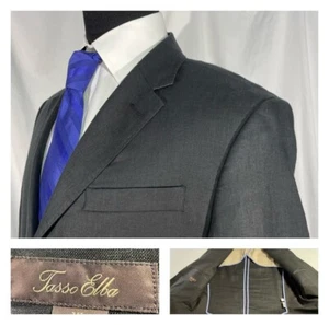 Chaqueta Abrigo Deportivo Tasso Elba Ltwt Lino Negro XL (45 46 47) - Imagen 1 de 15