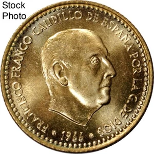 Spain Una Peseta 1966 *72 Gem UNC - Picture 1 of 2