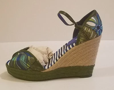 Sandalias de cuña alpargata floral para mujer Desigual verde 41 como están  Foto 1 de 4