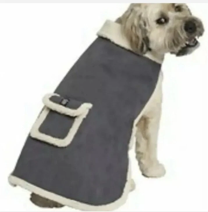 Size Large Petrageous Vest For Pet With Fleece Inside With Pocket, Gray - Image 1 of 4