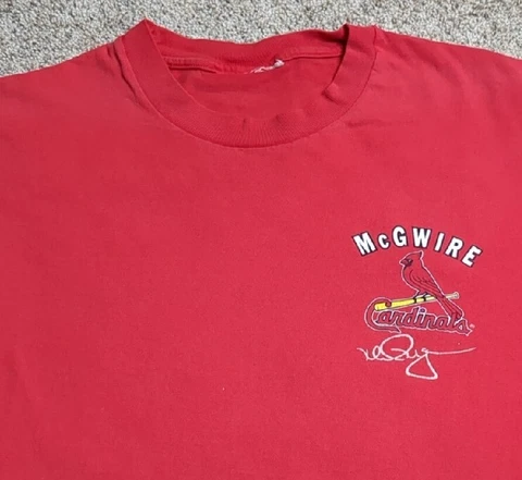 Vintage Mark McGwire St Louis Cardinals Jersey Shirt 1998 70 Home Run Season XL Cover
