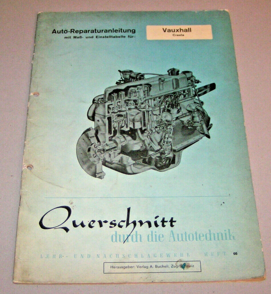 Coche Manual de Reparación Vauxhall Cresta Modelo pa - Año Fabricación 1958-1962 - Imagen 1 de 3