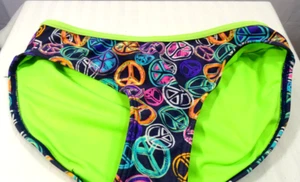 Xhilaration Girl Swim Suit Bottom Sz 10-12 Spring Summer Clothes Peace sign - Picture 1 of 3