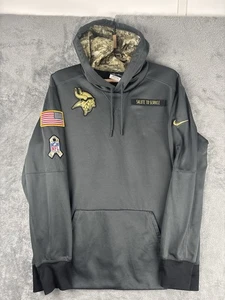 Nike NFL Vikings Salute to Service Hoodie Therma-Fit Size Large Military Style - Picture 1 of 12