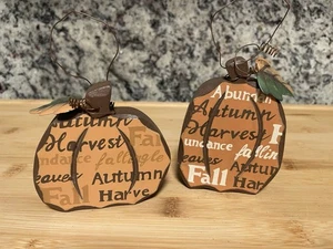 Ernte Holz Kürbis Ornament Herbst Herbst Wohndeko Halloween - Bild 1 von 6