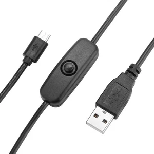 Micro USB Power Charging Cable With On OFF Switch For 3 / 2 / B CB - Afbeelding 1 van 7