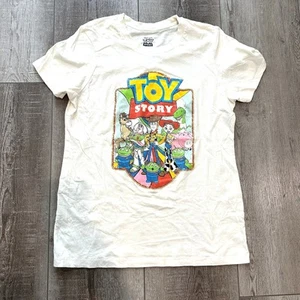 Vintage Disney Toy Story Beige T-shirt Big Kids Size L Y2K Buzz Woody Bo Peep - Picture 1 of 4
