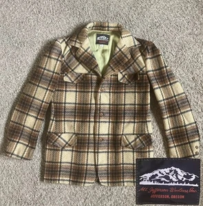 Abrigo de Colección Mt Jefferson Woolen Mills Para Hombre’s 40 De Colección Lana Cuadros Caza Exterior - Imagen 1 de 19