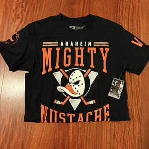 Violent Gentlemen T-Shirt Adult Small Black Anaheim Mighty Mustache Hockey Mens - Picture 1 of 1